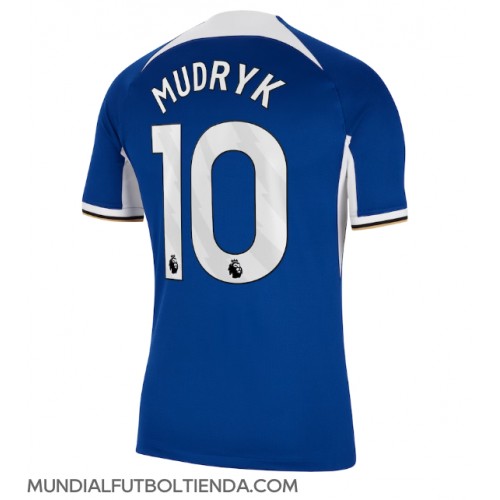 Camiseta Chelsea Mykhailo Mudryk #10 Primera Equipación Replica 2023-24 mangas cortas